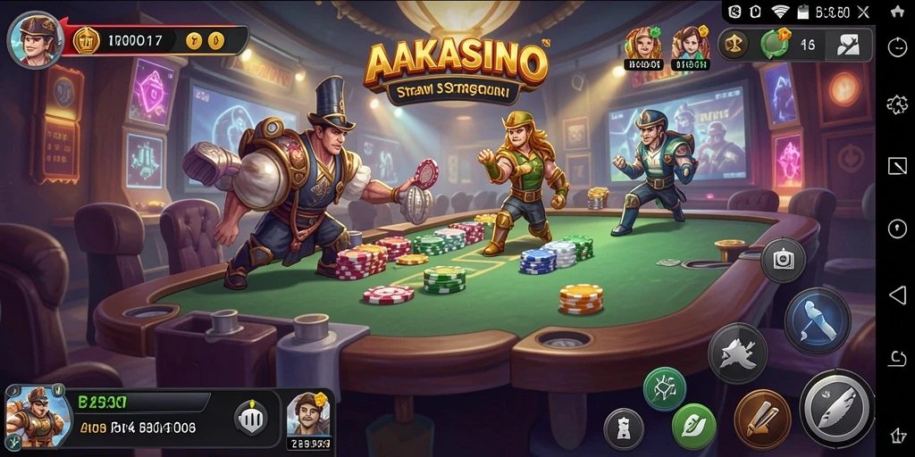 Screenshot gameplay AAKASINO menampilkan aksi seru dan strategi yang mendebarkan.