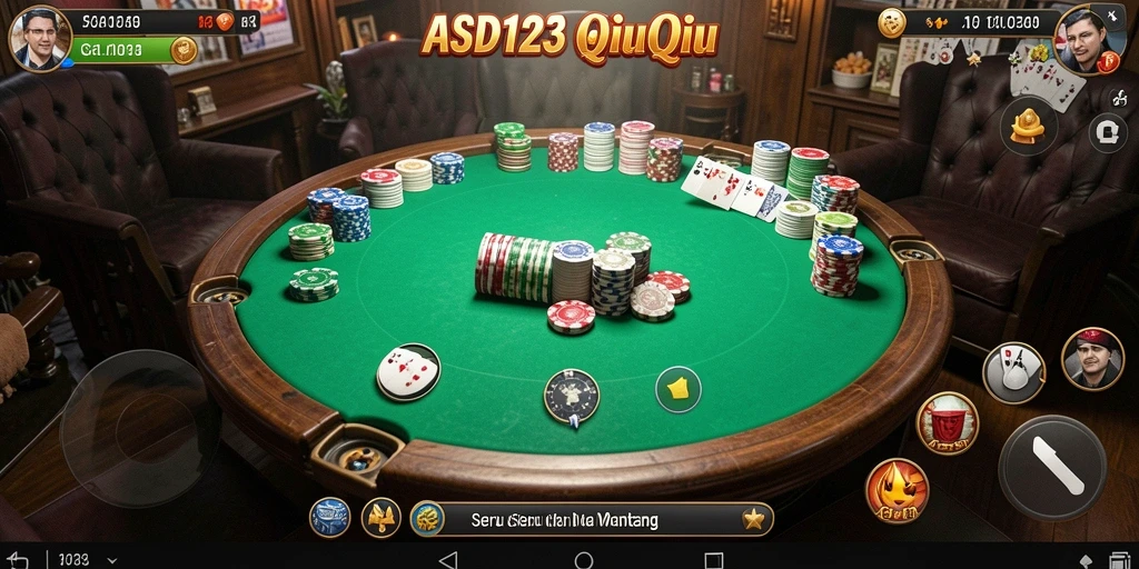 Tampilan menarik dari game QiuQiu dengan berbagai fitur.