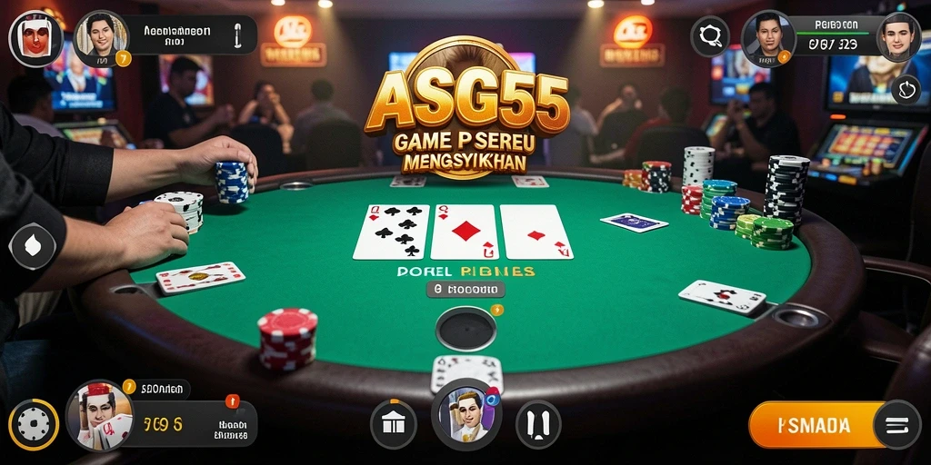 Tampilan gameplay poker yang seru dan menarik dari ASG55.