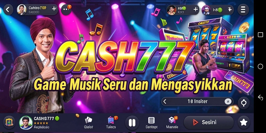 Tampilan gameplay <strong>CASH777</strong> dengan berbagai pilihan lagu yang menakjubkan.