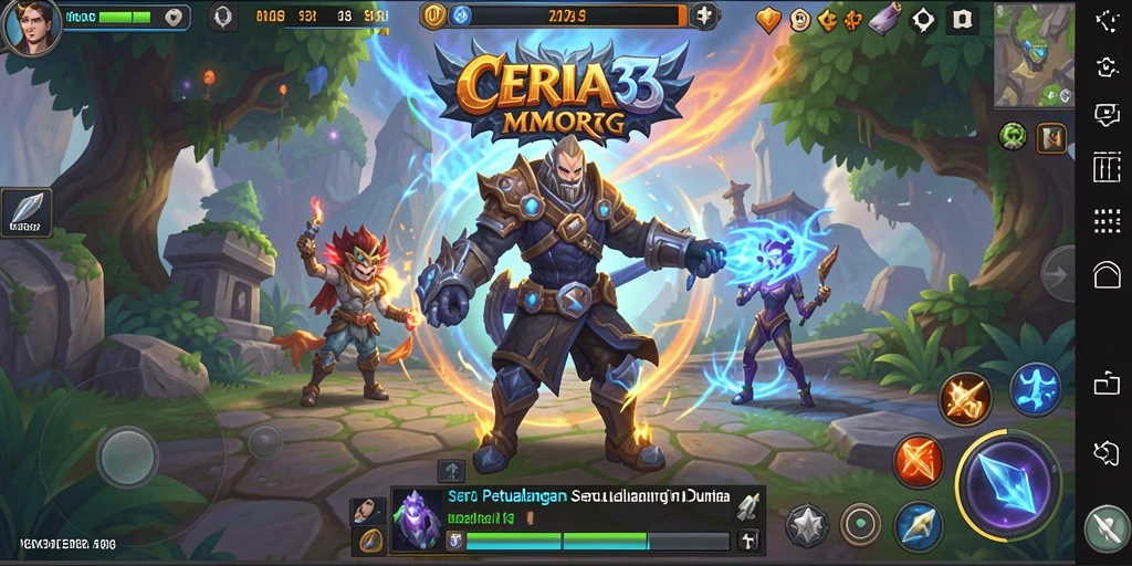 Tampilan gameplay <strong>CERIA33</strong> yang memukau dan penuh aksi seru.