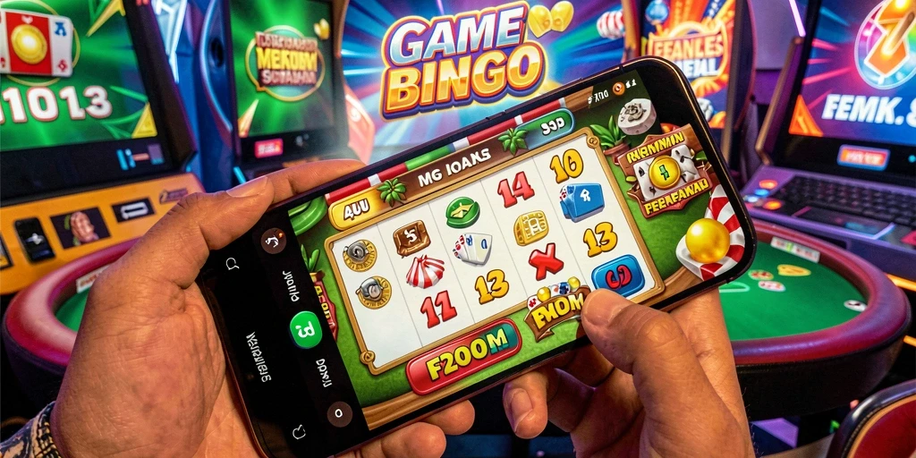 Tampilan gameplay Bingo yang menegangkan dan seru di F200M.