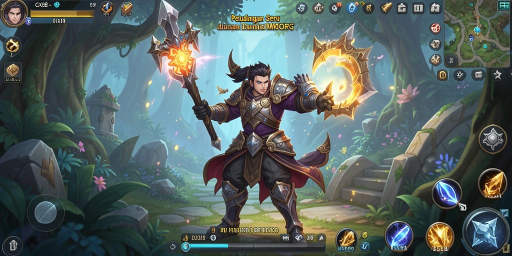 Tangkapan layar menunjukkan pertempuran epik dalam dunia MMORPG GX88.