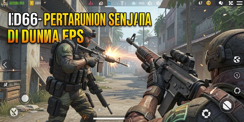 Tangkapan layar ID66 menunjukkan pertarungan FPS yang mendebarkan.