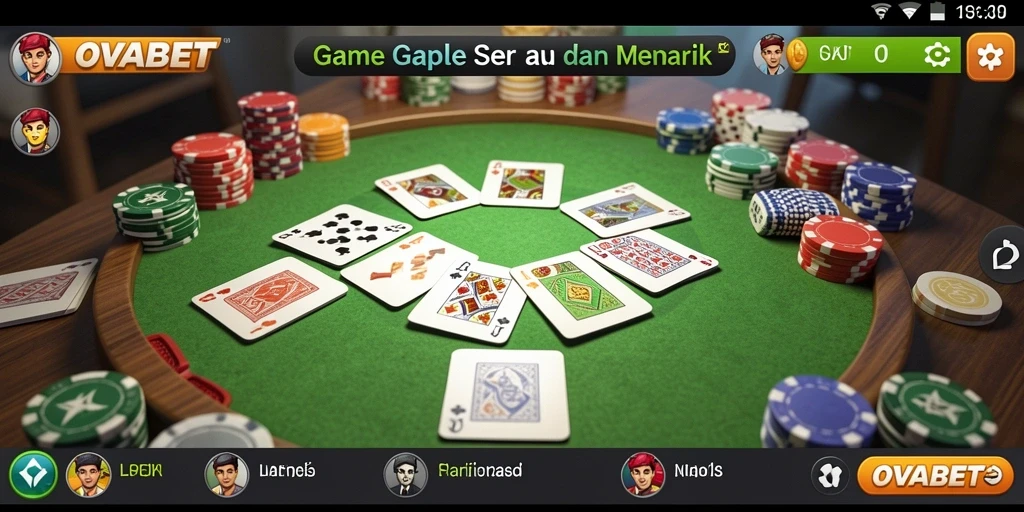 Tampilan menarik dari gameplay Gaple di OVABET yang penuh keseruan.