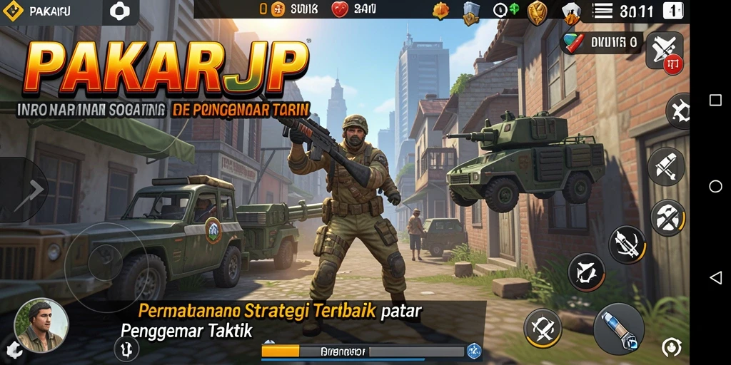 Screenshot dari gameplay PAKARJP menampilkan aksi strategi yang intens.