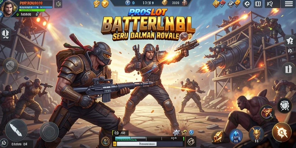 Gameplay seru di PROSLOT saat pertempuran Battle Royale.