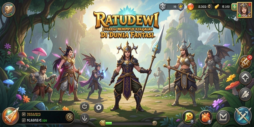 Tampilan gameplay seru dengan strategi mendalam di RATUDEWI.