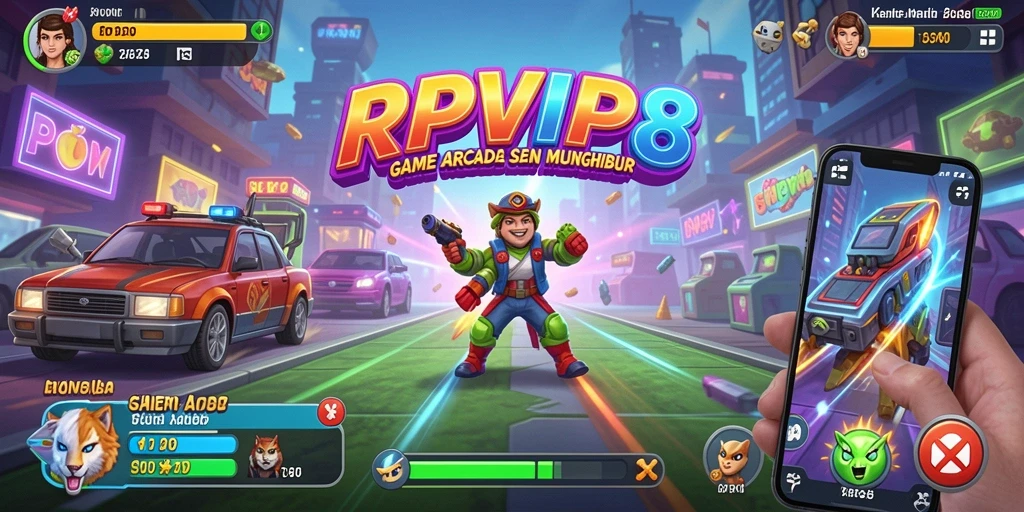 Screenshot gameplay RPVIP8 menunjukkan aksi seru dalam permainan Arcade.