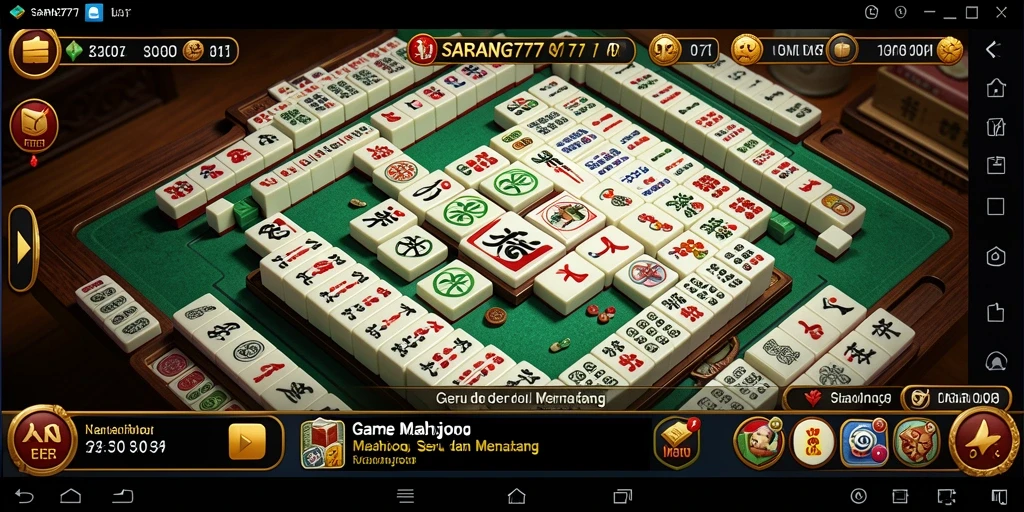 Screenshot gameplay SARANG777 menampilkan tantangan Mahjong yang seru.