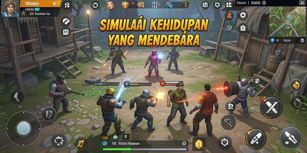 Gameplay SR6666 menunjukkan pengalaman simulasi kehidupan yang interaktif.