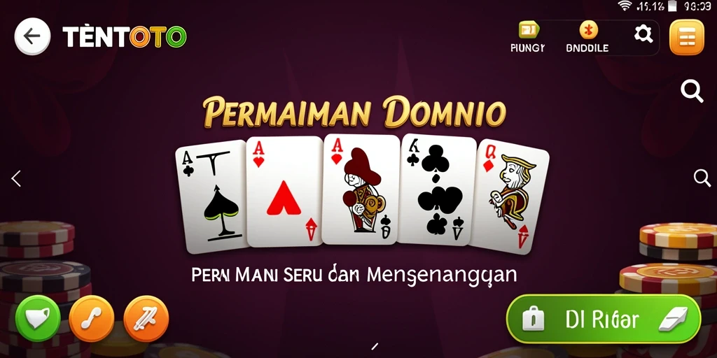 Screenshot gameplay TENTOTO yang menunjukkan keseruan bermain Domino.