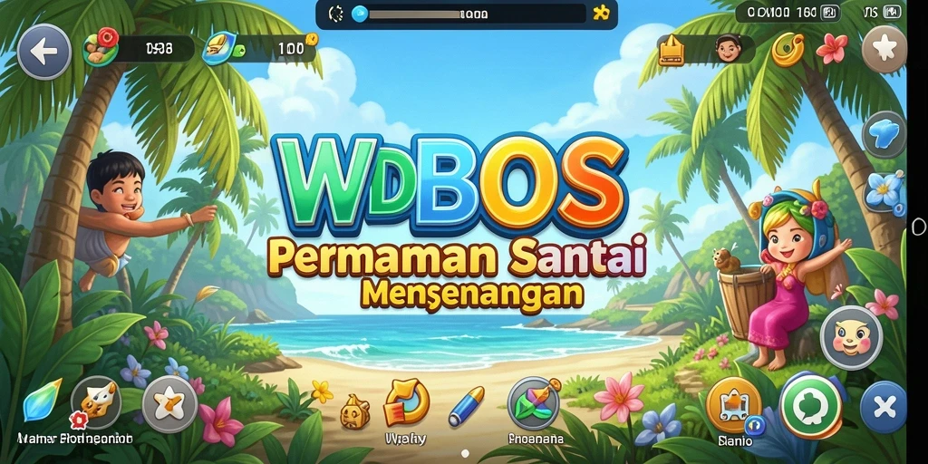 Tampilan gameplay WDBOS yang cerah dan menarik.
